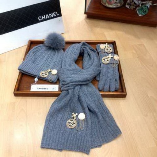 CHAL Wool Cap Scarf AAA-106