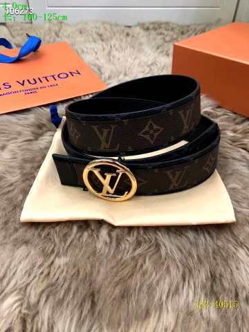 Super Perfect Quality LV Belts(100% Genuine Leather Steel Buckle)-2553