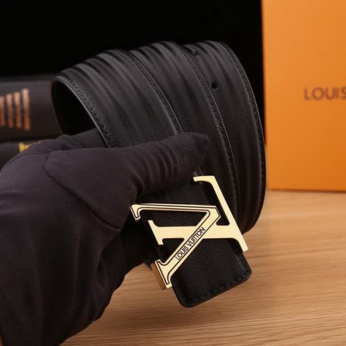 Super Perfect Quality LV Belts(100% Genuine Leather Steel Buckle)-2199