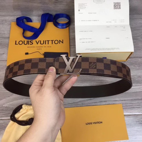 Super Perfect Quality LV Belts(100% Genuine Leather Steel Buckle)-1561