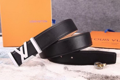 Super Perfect Quality LV Belts(100% Genuine Leather Steel Buckle)-1838