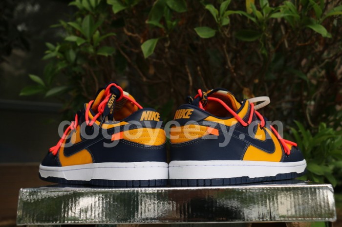 Authentic OFF-WHITE x Nike Dunk Low “University Gold”