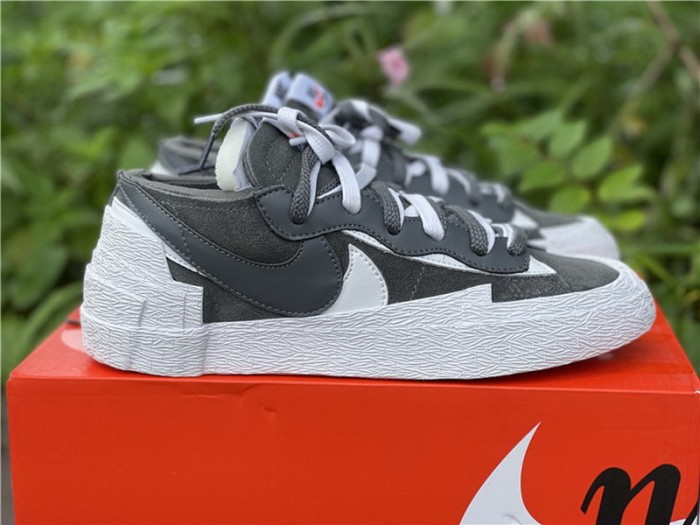 Authentic sacai x Nike Blazer Low Grey