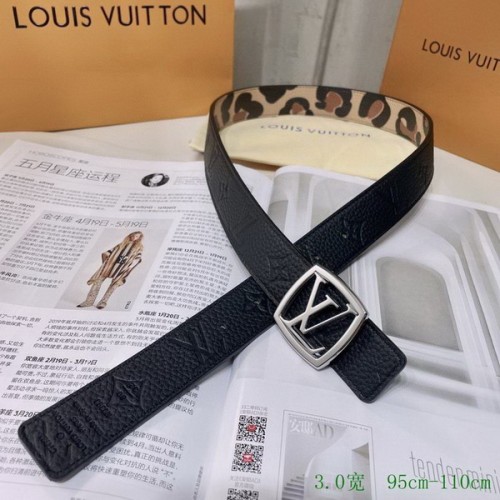 Super Perfect Quality LV Belts(100% Genuine Leather Steel Buckle)-2634