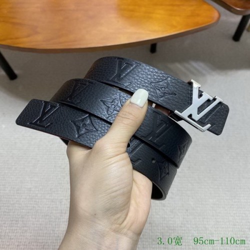 Super Perfect Quality LV Belts(100% Genuine Leather Steel Buckle)-3417