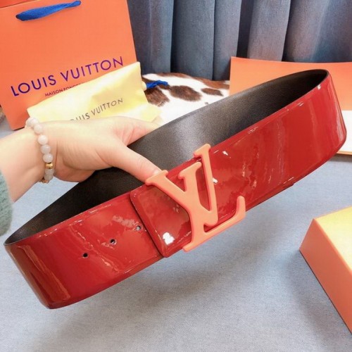 Super Perfect Quality LV Belts(100% Genuine Leather Steel Buckle)-4137
