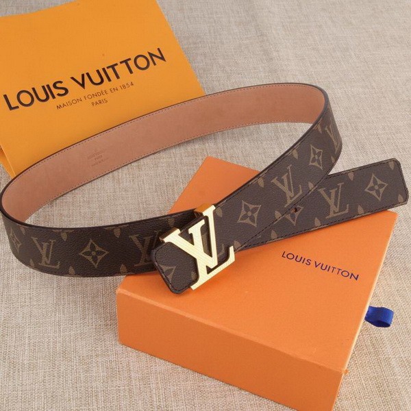 Super Perfect Quality LV Belts(100% Genuine Leather Steel Buckle)-3808