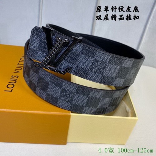 Super Perfect Quality LV Belts(100% Genuine Leather Steel Buckle)-2859