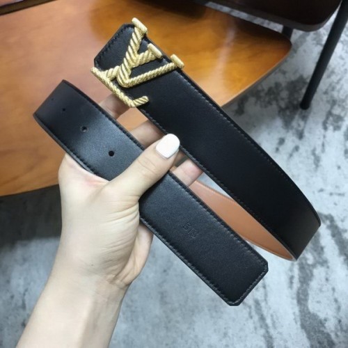 Super Perfect Quality LV Belts(100% Genuine Leather Steel Buckle)-3866