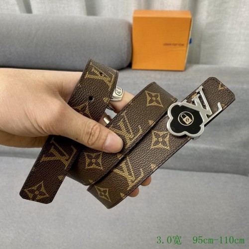 Super Perfect Quality LV Belts(100% Genuine Leather Steel Buckle)-3267
