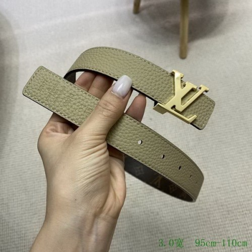 Super Perfect Quality LV Belts(100% Genuine Leather Steel Buckle)-3400