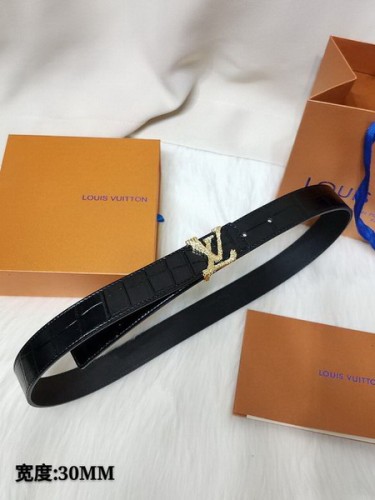 Super Perfect Quality LV Belts(100% Genuine Leather Steel Buckle)-3380