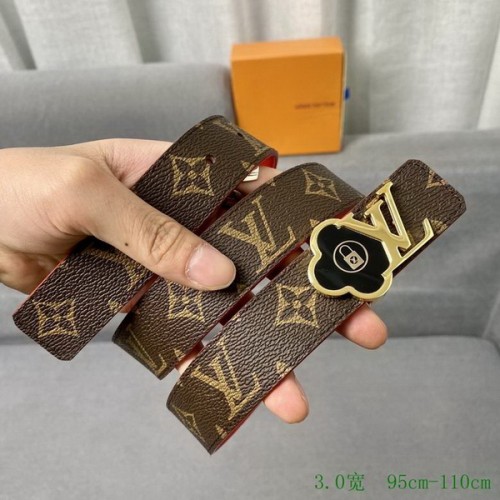 Super Perfect Quality LV Belts(100% Genuine Leather Steel Buckle)-3265