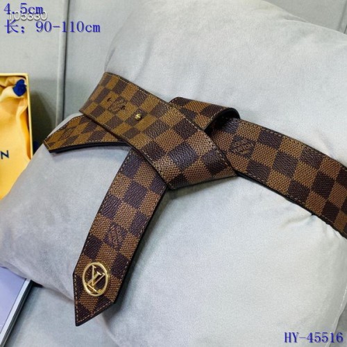 Super Perfect Quality LV Belts(100% Genuine Leather Steel Buckle)-4135