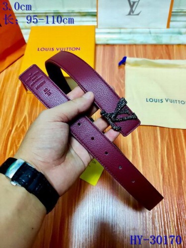 Super Perfect Quality LV Belts(100% Genuine Leather Steel Buckle)-3191