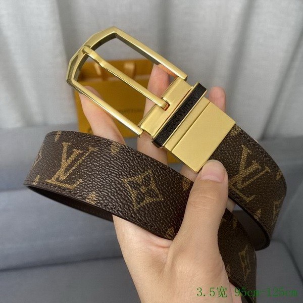 Super Perfect Quality LV Belts(100% Genuine Leather Steel Buckle)-3593