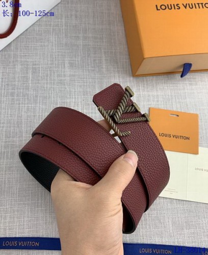 Super Perfect Quality LV Belts(100% Genuine Leather Steel Buckle)-3643