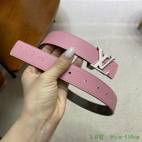 Super Perfect Quality LV Belts(100% Genuine Leather Steel Buckle)-3383
