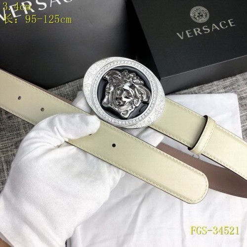 Super Perfect Quality Versace Belts(100% Genuine Leather,Steel Buckle)-563