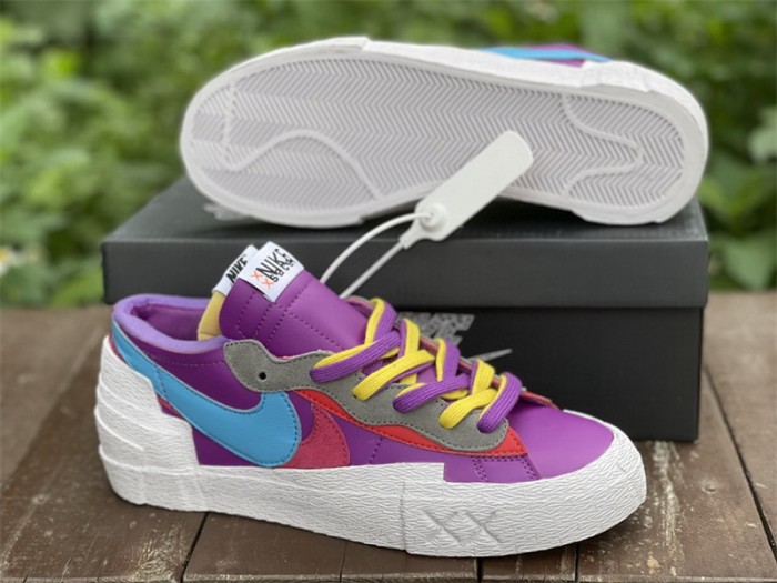 Authentic Sacai x KAWS x Nike Blazer Low “Purple Dusk”