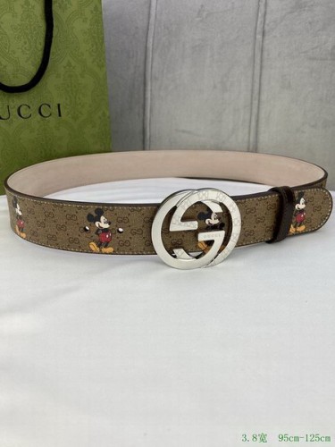 Super Perfect Quality G Belts(100% Genuine Leather,steel Buckle)-3739
