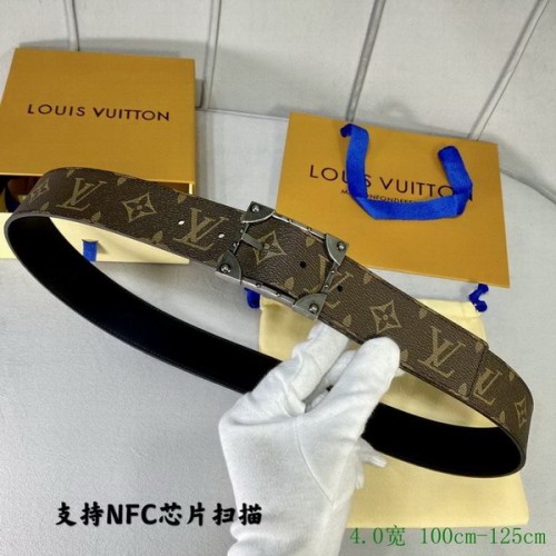 Super Perfect Quality LV Belts(100% Genuine Leather Steel Buckle)-4049