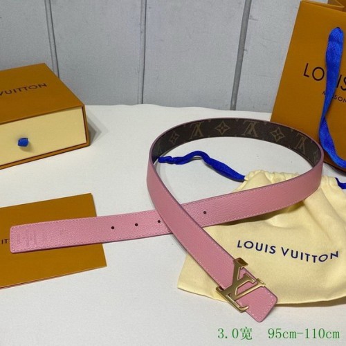 Super Perfect Quality LV Belts(100% Genuine Leather Steel Buckle)-2612
