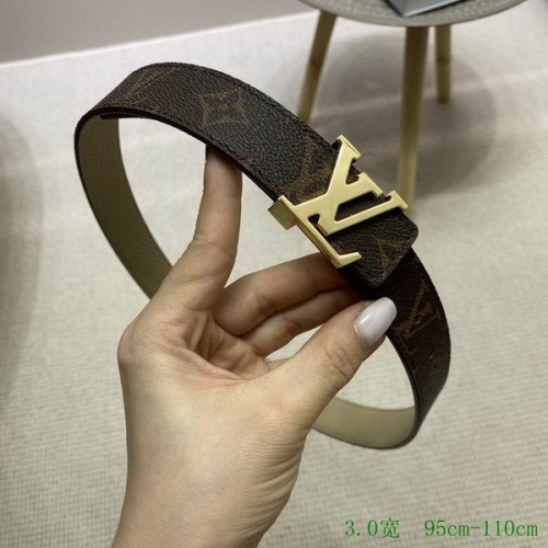 Super Perfect Quality LV Belts(100% Genuine Leather Steel Buckle)-3401