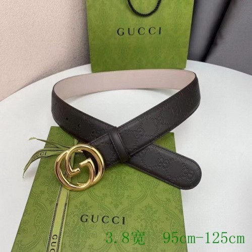 Super Perfect Quality G Belts(100% Genuine Leather,steel Buckle)-3665