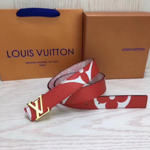 Super Perfect Quality LV Belts(100% Genuine Leather Steel Buckle)-3517