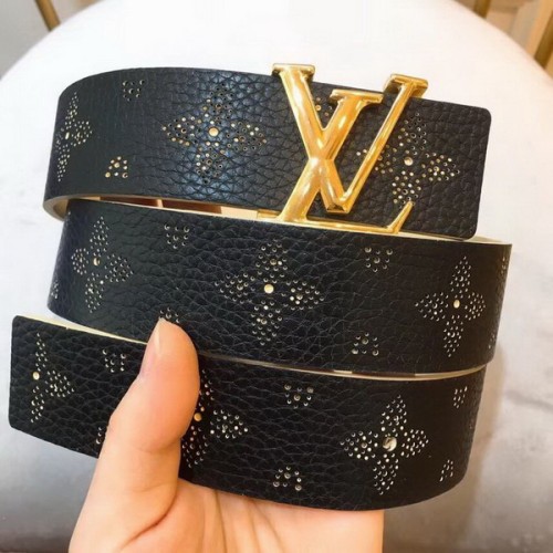 Super Perfect Quality LV Belts(100% Genuine Leather Steel Buckle)-3442