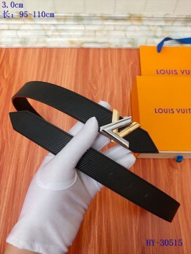 Super Perfect Quality LV Belts(100% Genuine Leather Steel Buckle)-4407