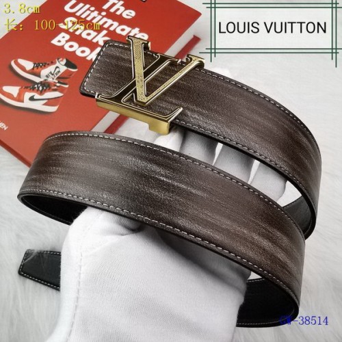 Super Perfect Quality LV Belts(100% Genuine Leather Steel Buckle)-3635