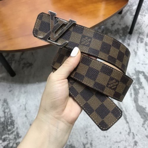 Super Perfect Quality LV Belts(100% Genuine Leather Steel Buckle)-3854