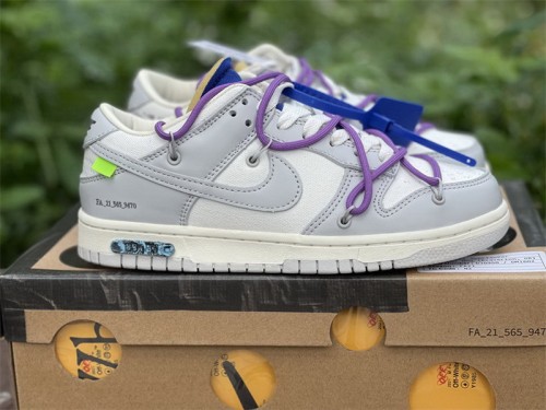 Authentic OFF-WHITE x Nike Dunk Low “The 50”  DM1602 107