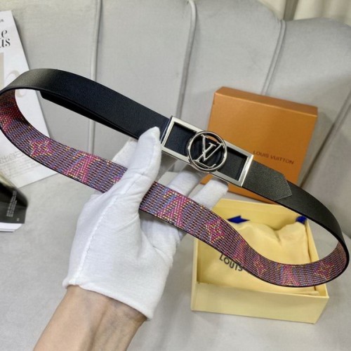 Super Perfect Quality LV Belts(100% Genuine Leather Steel Buckle)-4314