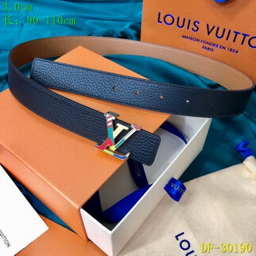 Super Perfect Quality LV Belts(100% Genuine Leather Steel Buckle)-3174