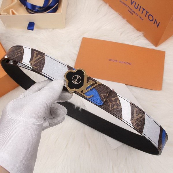 Super Perfect Quality LV Belts(100% Genuine Leather Steel Buckle)-3314