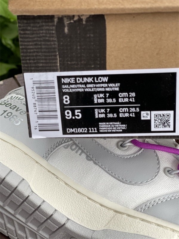Authentic OFF-WHITE x Nike Dunk Low “The 50” DM1602 111