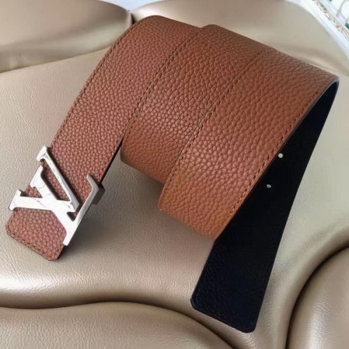 Super Perfect Quality LV Belts(100% Genuine Leather Steel Buckle)-3752