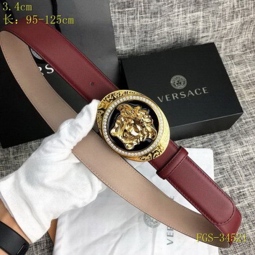 Super Perfect Quality Versace Belts(100% Genuine Leather,Steel Buckle)-565