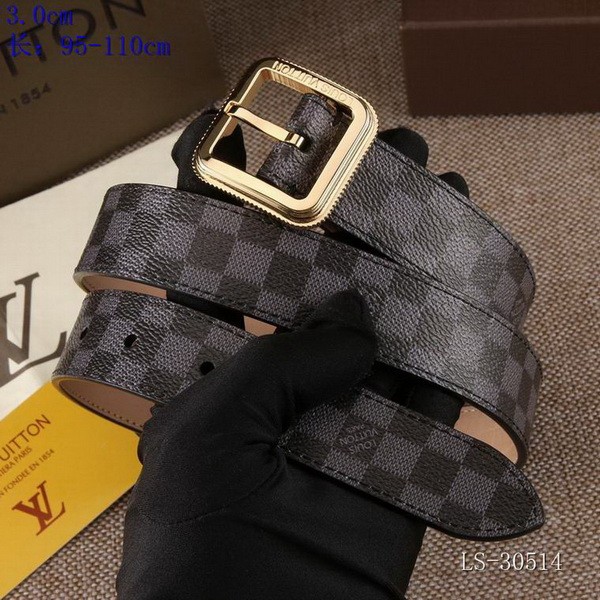 Super Perfect Quality LV Belts(100% Genuine Leather Steel Buckle)-3146