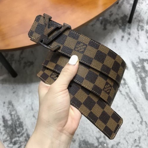 Super Perfect Quality LV Belts(100% Genuine Leather Steel Buckle)-3852