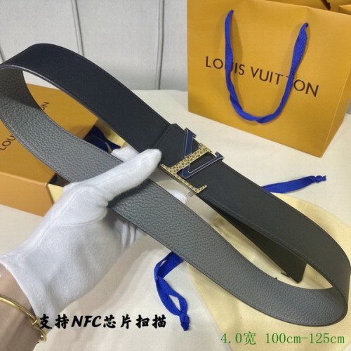 Super Perfect Quality LV Belts(100% Genuine Leather Steel Buckle)-4054