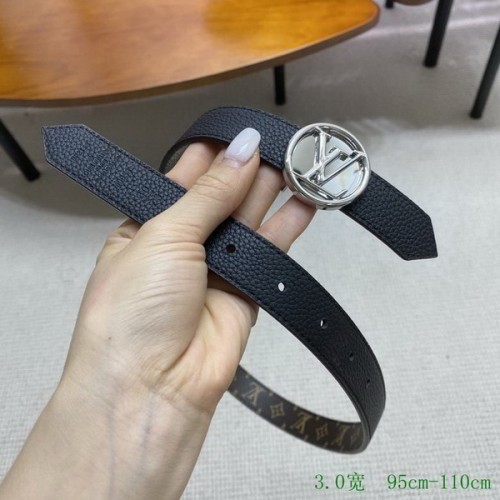 Super Perfect Quality LV Belts(100% Genuine Leather Steel Buckle)-3424