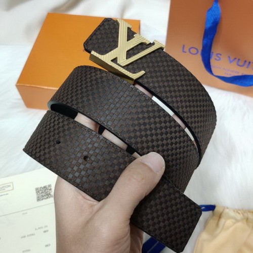 Super Perfect Quality LV Belts(100% Genuine Leather Steel Buckle)-3799