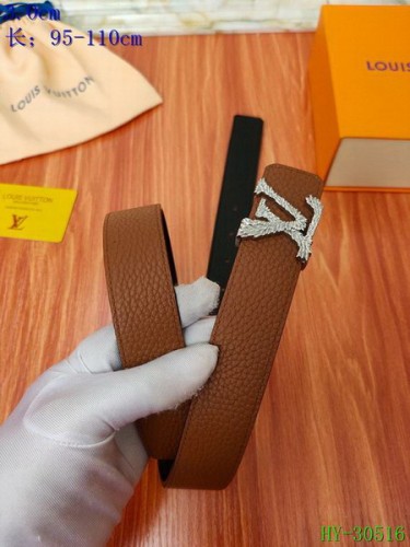 Super Perfect Quality LV Belts(100% Genuine Leather Steel Buckle)-4436