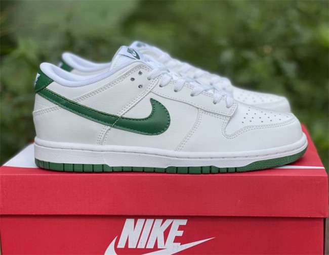 Authentic Nike Dunk Low White Green