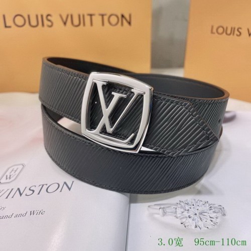 Super Perfect Quality LV Belts(100% Genuine Leather Steel Buckle)-2629