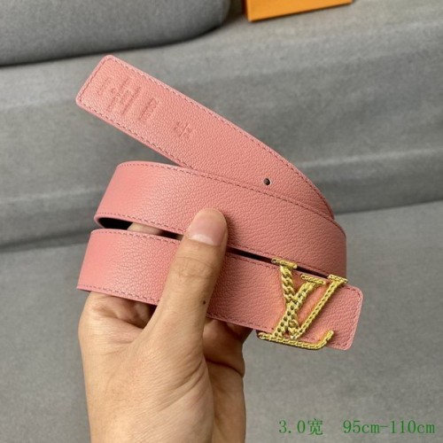 Super Perfect Quality LV Belts(100% Genuine Leather Steel Buckle)-3254